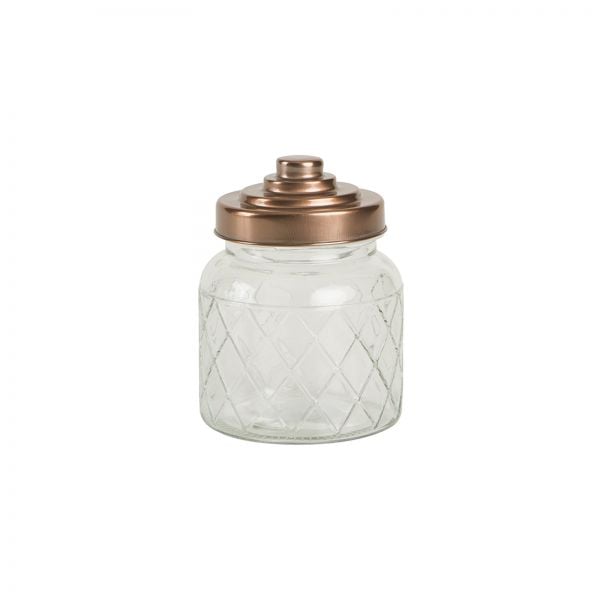 Small Lattice Glass Jar