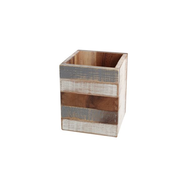 Drift Utensil Box - Grey White & Acacia