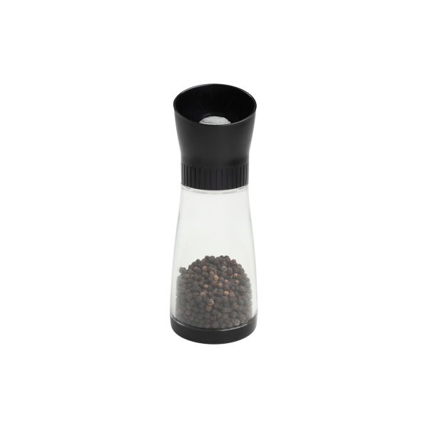 Luna Pepper Mill In Clear Acrylic With Black Top