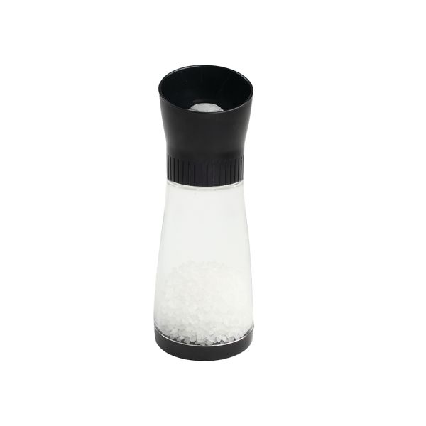 Luna Salt Mill In Clear Acrylic With Black Top