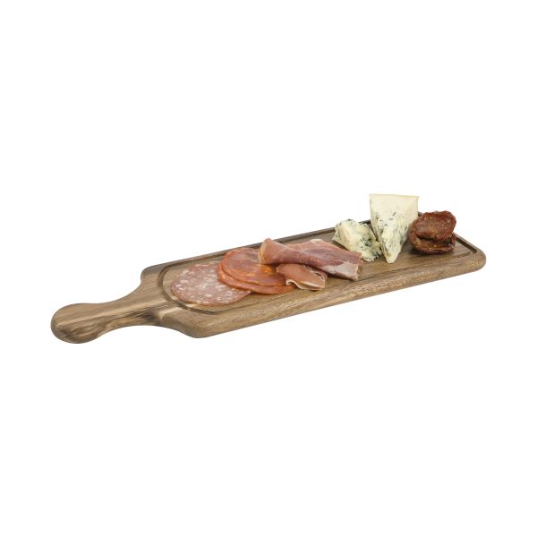 Reversible Handled Serving Board With Dip Dishes & Grove