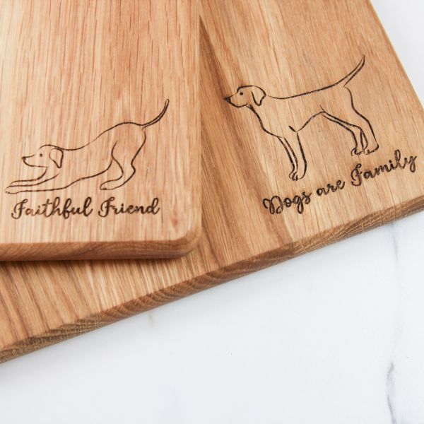 Small Farmhouse Dog Board In Oiled Oak Faithful Friend